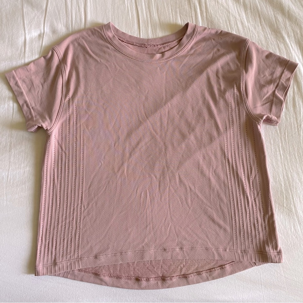 Lululemon Athletica Pink Boxy Short Sleeve T-Shirt